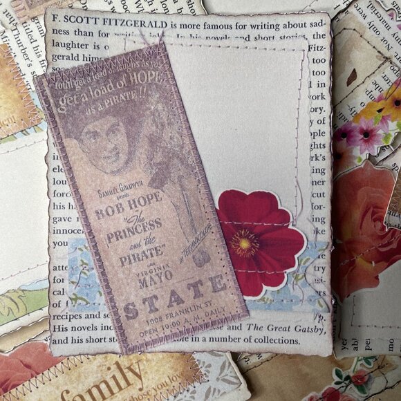 Note Card Junk Journal Ephemra Handmade Arts Crafts Scrapbooking 28 Pieces mq - Picture 5 of 13